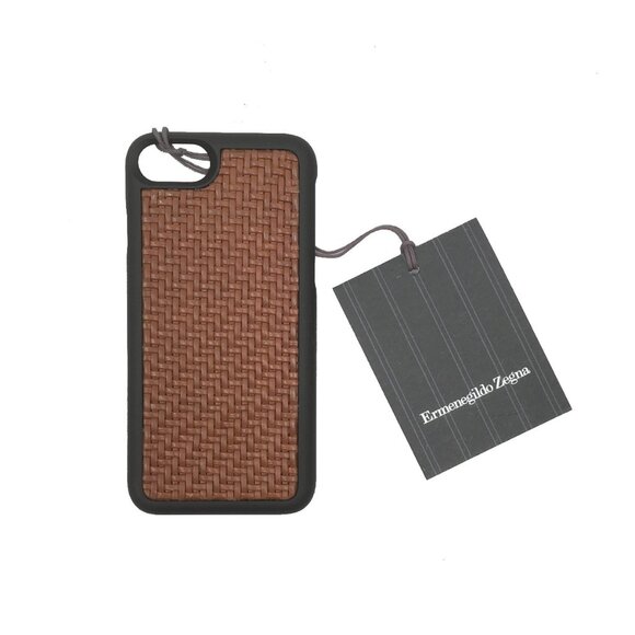 NEW $495 Ermenegildo Zegna Pelle Tessuta Leather iPhone Case!  iPhone 6 6S 7 8 - Picture 1 of 3